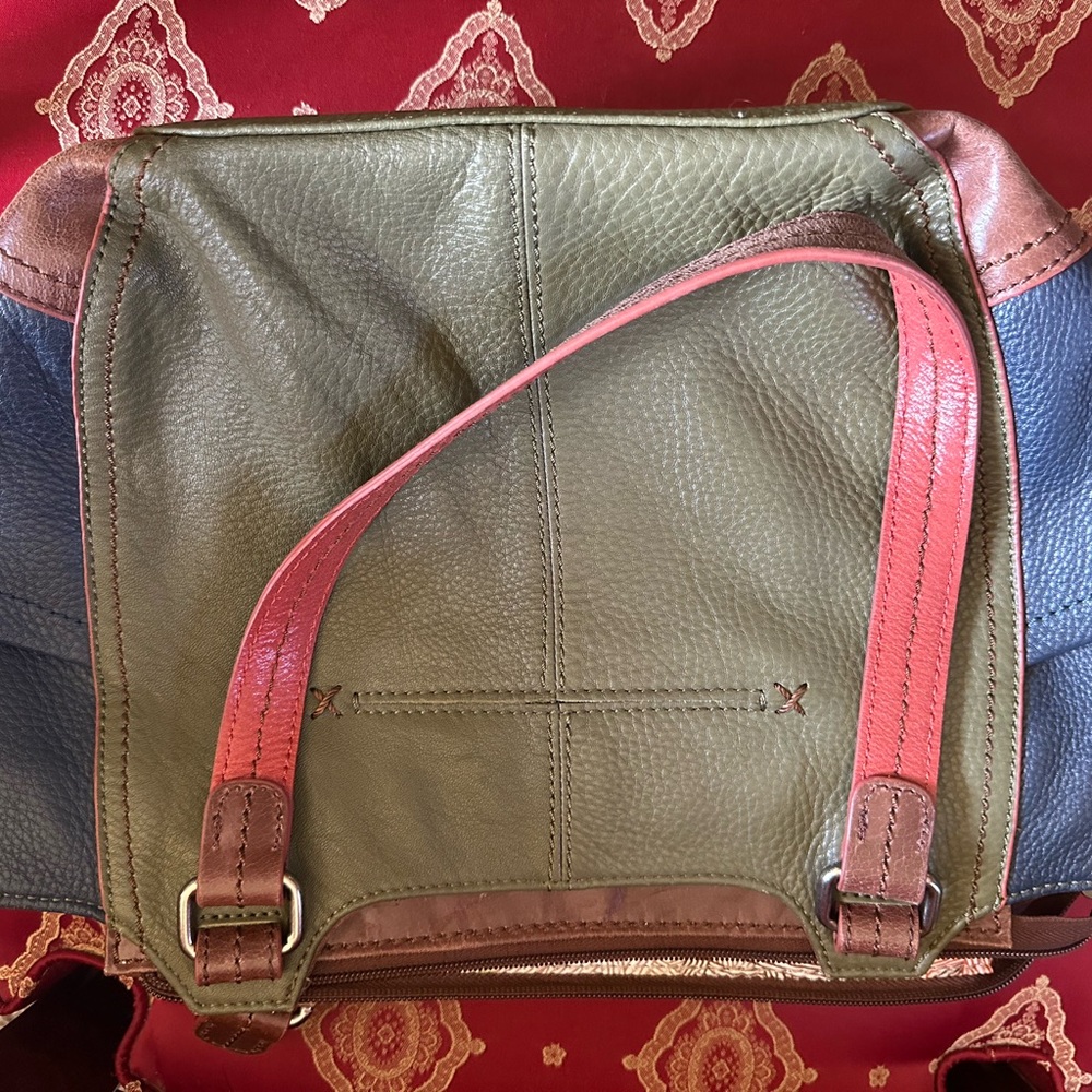 The Sak Green and Brown Leather Shoulder Bag - Picture 6 of 7